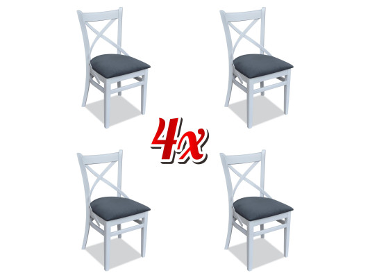 Design Stuhlset Gruppe Polsterung Textil 4x Stühle Möbel Luxus Lehn Stühle Neu