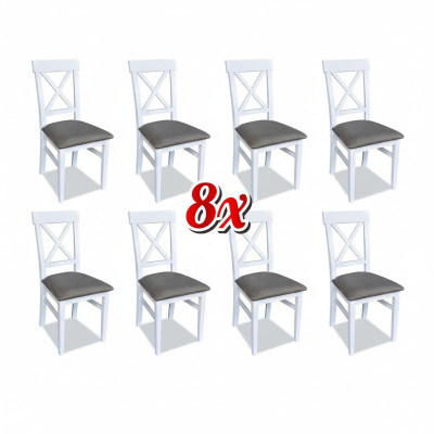 Esszimmer Stühle Textil Set 8x Stuhl Designer Holz Stoff Polster Stühle Gastro