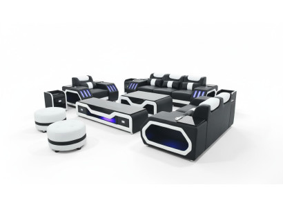 Sofagarnitur Set 3+2+1 Sitzer Couchtisch Garnitur Design Moderne 4tlg Modernes