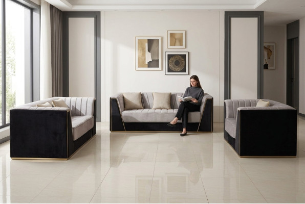 Design Sofas Polstermöbel Sofas Modern Luxus elegant Sitzgarnitur 3+2+1 Sitzer