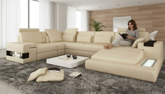 Ecksofa Couch Polster Couchen Neu Eck U Form Sofa Wohnlandschaft Möbel Sofas Neu