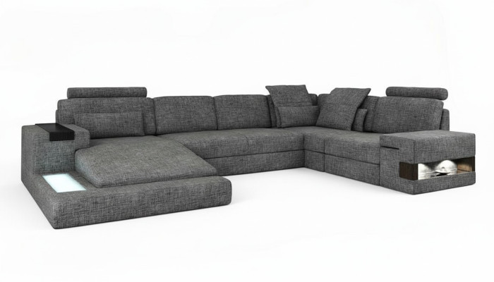 Ecksofa U-Form Design Modern Sofa Couchen Textilsofa Couch Wohnlandschaft Neu