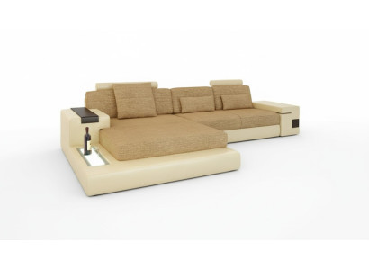 L-Form Sofa Couch Design Couch Textil Modern Polster Wohnlandschaft Ecksofa Neu