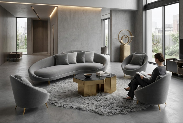 Ecksofa L-form Samt Sofa Wohnlandschaft Relax Sitz Design Couch Lounge Sofas