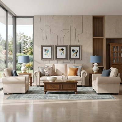 Sofagarnitur 321 Sitzer Polstersofa Sofa Textil Sitz Design Couch