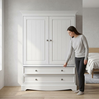 Kleiderschrank Klassisch xxl Schrank Möbel Schlafzimmer Landhaus Schränke Türen