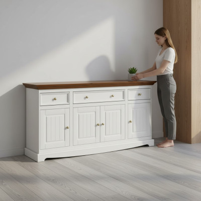 Anrichte Designer Kommode Kommoden Regal Holz Schrank Schränke Holz Anrichte Neu
