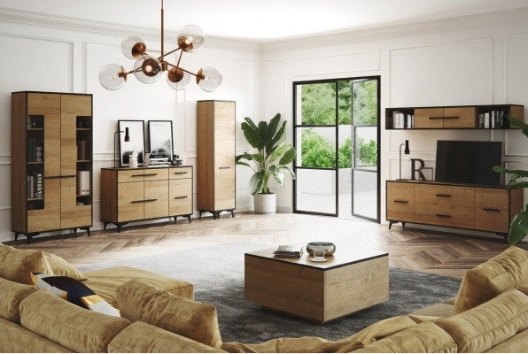Kommode Schrank TV Ständer Regal Wohnzimmer 6tlg. Möbel Wohnwand Wohnwände Set