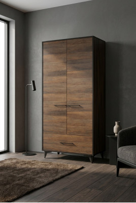 Kleiderschrank Schränke Schrank Schrankwand 2 Türen Holz Möbel Schlafzimmer Neu