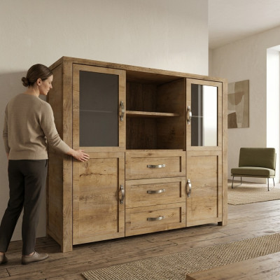 Anrichte Design Kommode Holz Schrank Möbel Vitrine Moderner Schrank Buffet Bar