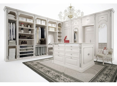 Begehbarer Kleider Schrank Luxus Klassische Garderobe Umkleide Maßanfertigung