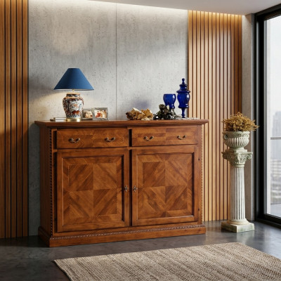 Kommoden Möbel Massiv Holz Kommode Anrichte Sideboard Braun Sideboards Schrank