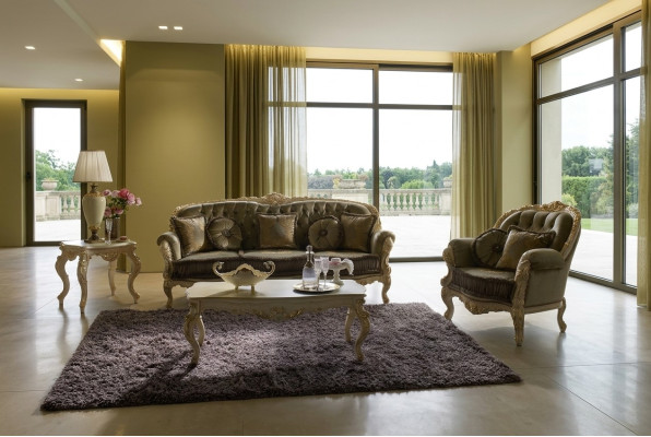 Italienische Design Sofa Sofagarnitur 3+1 Sitzer Couch Polster Garnitur Möbel