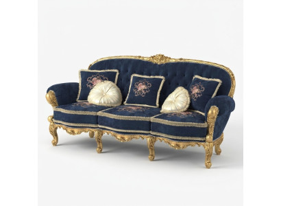 Chesterfield Klassischer Dreisitzer Sofa Wohnlandschaft Textil Sofas 3 Sitz Neu