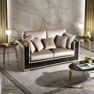 Zweisitzer Sofa 2 Sitzer Big XL Couch Sofas Couchen Wohnzimmer Design Neu