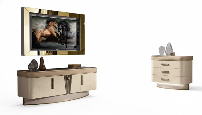 Set Modern Wohnwand Kommode RTV Wohnzimmer Wohnwände Wohnzimmer Set TV-Rahmen
