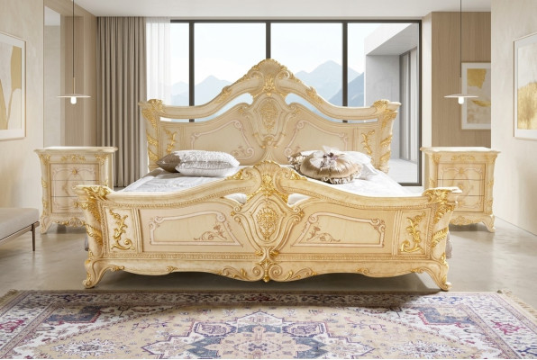 Doppelbett Betten Schlafzimmer Möbel Massivholz MobilPiu Luxury Bett