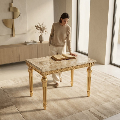 Beistelltisch Schlafzimmer Beistelltisch Klassische Design Möbel Holz Gold Neu