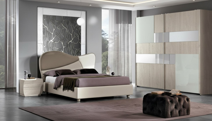 Möbel Modern Luxus Betten Neu Bett Textil 2x Nachttisch 3 tlg. Schlafzimmer Set