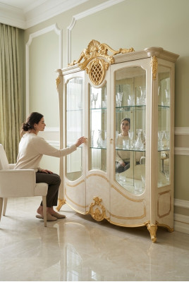 Vitrine Schrank Vitrinen Schau Schränke Design Italienische Möbel Wohnzimmer Neu