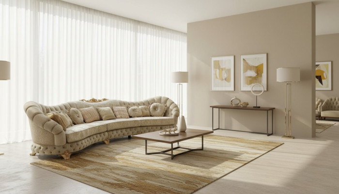 Designer Sofa Rundes Ecksofa Rund Sofa Modernes Italien Wohnlandschaft Möbel