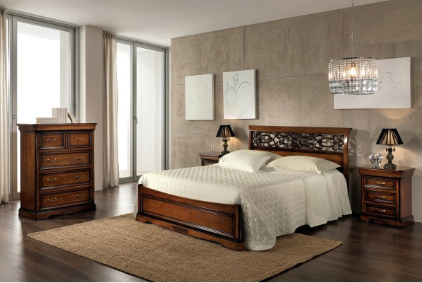 Bett 2x Nachttisch Schlafzimmer Set Tisch Betten Komplett Holz Set Barock 3tlg.