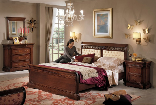 Schlafzimmer Bett Nachttisch Kleiderschrank Kommode Hotel Doppel Neu Set 3tlg.