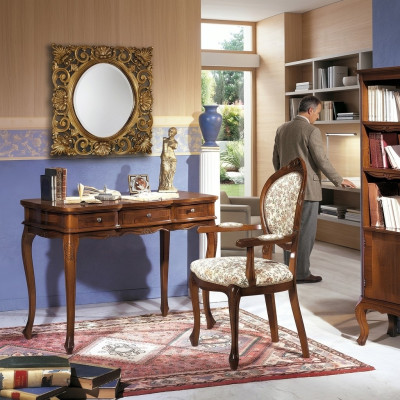 Schreibtisch Sekretär Schreibtische Italienische Möbel Tisch Stuhl Set Büro 2tlg