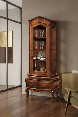 Anrichte Massivholz Sideboard Wohnzimmer Anrichte Vaccari cav giovanni Glastüren