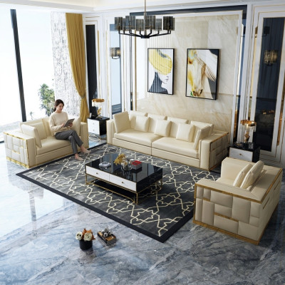 Couch Wohnlandschaft Garnitur Design Modern Sofagarnitur 3+2+1 Sofas