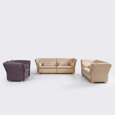 Sofagarnitur Relax 3+2+1 Sitzer Set Design Sofas Polster Couchen Leder