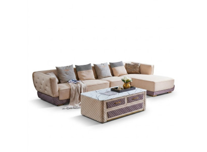 Ecksofa Sofa Couch Polster Eck Sitz Wohnlandschaft Garnitur 2tlg.