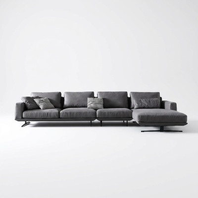 Designer Ledersofa Ecksofa Polster Eck Couch Deko Sitz Eck L Form Garnitur