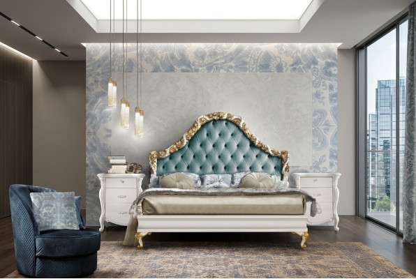 Bett Polster Design Luxus Doppel Hotel Betten Schlaf Zimmer Italienische Möbel