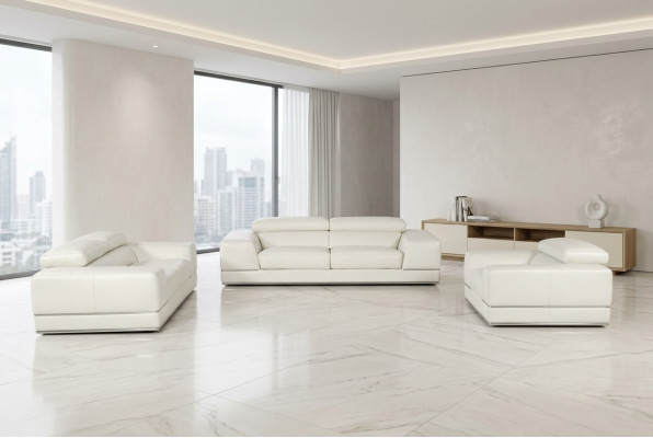 Ledersofa Sofagarnitur 3+2+1 Sitzer Set Garnitur Polstersofa Deko Couch
