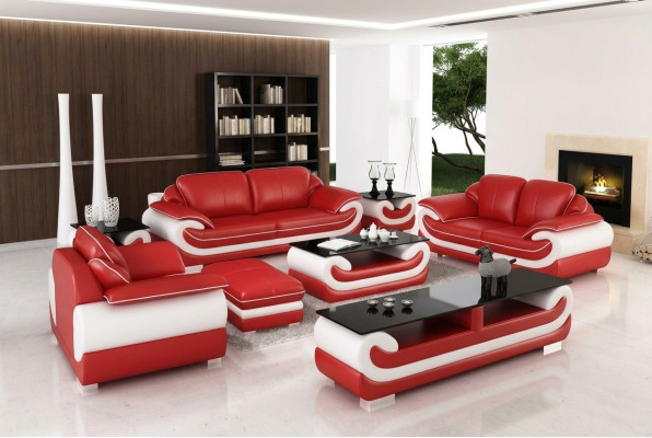 Relax Sofagarnitur 3+2+1 Sitzer Set Design Sofas Polster Couchen Leder