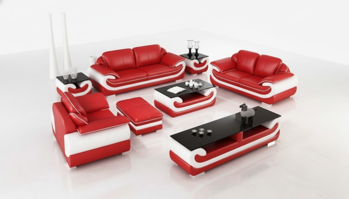 Relax Sofagarnitur 3+2+1 Sitzer Set Design Sofas Polster Couchen Leder