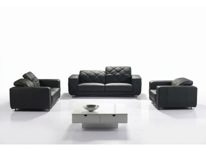 Ledersofa Sofagarnitur 3+2+1 Sitzer Set Garnitur Deko Polstersofa Couch