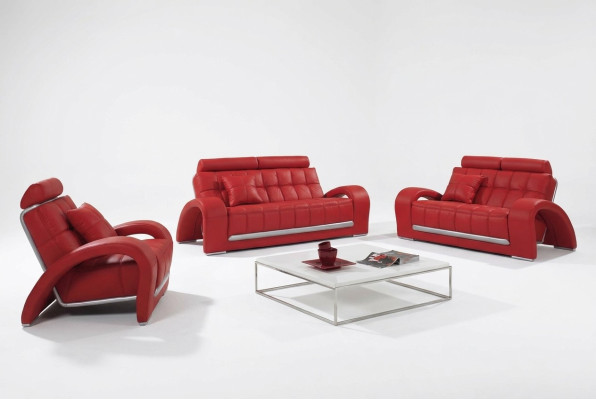 Sofagarnitur 3+2+1 Sitzer Set Design Sofas Polster Couchen Leder Modern