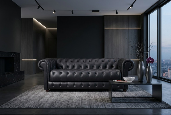 Chesterfield Sofa Couch Polster Designer 3 Sitzer Garnitur Sofas Neu