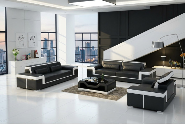 Design Polster Sitz Couch 3 Sitzer Garnitur Sofa Sofas Couchen Deko Leder