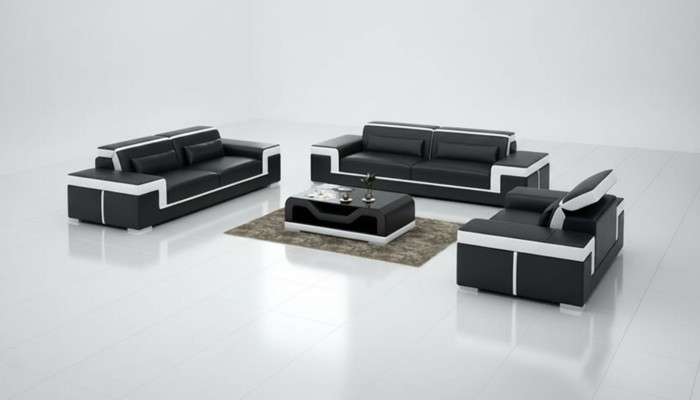 Design Polster Sitz Couch 3 Sitzer Garnitur Sofa Sofas Couchen Deko Leder