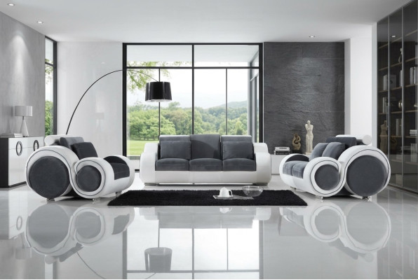 Moderne Sofagarnitur 3+2+1 Sitzer Set Design Sofas Polster Couchen Textil