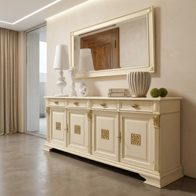 große Buffet Kommode Kommoden Schrank Barock Rokoko Anrichte