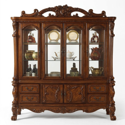 Vitrine Deko Schrank Vitrinen Wohnzimmer Schränke Schau Barock Design