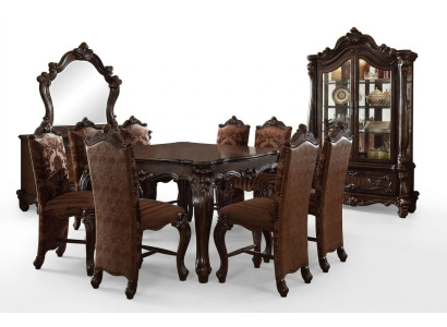Klassischer Esstisch Tisch Holz Garnitur Esszimmer 8x Stuhl Set Stühle