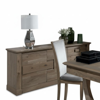 Kommoden Schrank mit Spiegel xxl Kommode Buffet Holz neu Anrichte 2tlg. Holz Set