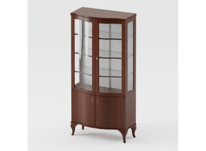 Klassische Vitrine Schrank Schränk Vitrinen Holz Wohnzimmer Anrichten