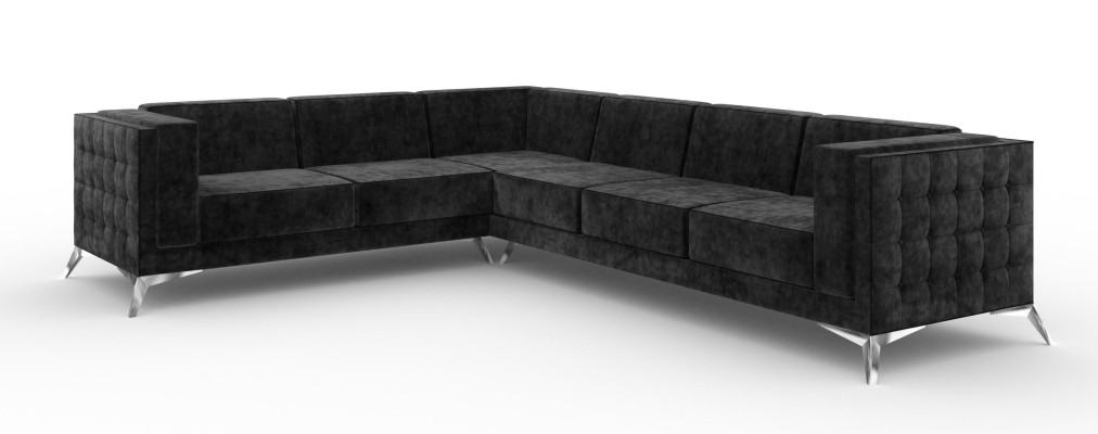 Ecksofa Chesterfield Sofa Polstergarnitur Couch Wohnlandschaft L-form Design Neu