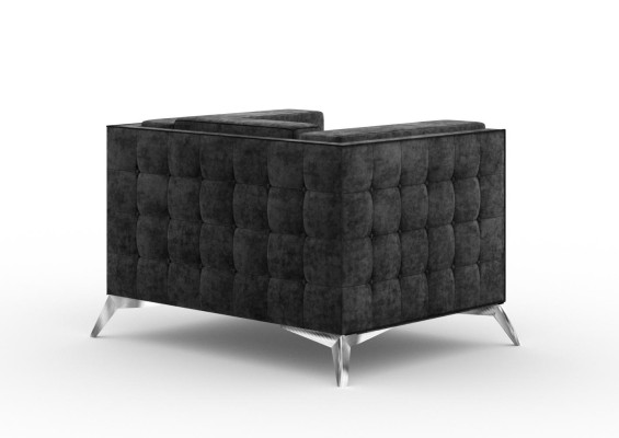 Chesterfield Sessel Couch 1 Sitzer Sofa Textil Stoff Couchen Polster Neu